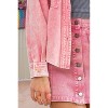August Sky Women's Mineral Wash Button Up Shacket - 4 of 4