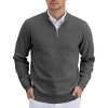 COOFANDY Mens Quarter Zip Pullover Slim Fit Lightweight Knit Pullover Sweaters Casual Polo Sweater - 4 of 4