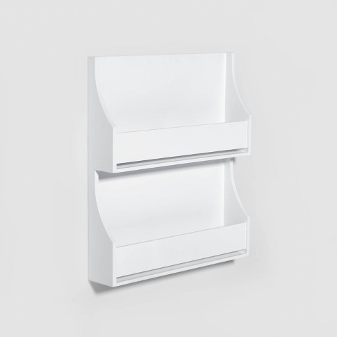 2 Tier Book Shelf White Pillowfort, White Two Tier Bookcase