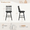 Arceso 360¡ã Swivel Bar Stools Set of 3, Black Windsor Farmhouse Stools with Spindle Back, 25 Inch Counter Height for Kitchen Island and Dining Room - 2 of 4