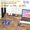Aheaplus Reversible L-Shaped Computer Desk with Storage Shelf, Home Office Desk with Charging Station, Led Light - 3 of 4
