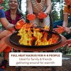 Nature Spring Outdoor Fire Pit With Grilling Grate And Log Poker - 30" Round - 4 of 4