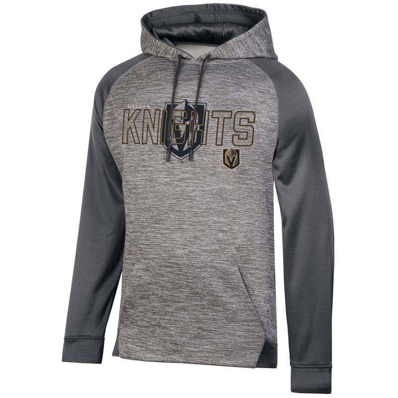 NHL Vegas Golden Knights Men&#39;s Gray Performance Hooded Sweatshirt, 1 of 4