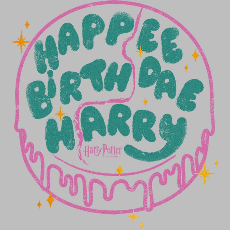 Men's Harry Potter Happee Birthdae Cake T-Shirt, 2 of 6