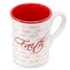 Gibson Home Inspirational Words Faith 4 Piece 16 Ounce Stoneware Mug Set in Red - image 2 of 4