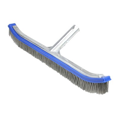 Pool Central Deluxe Stainless Steel Concrete Pool Floor and Wall Algae Brush Head 18" - Blue