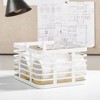 iDesign Metal Pantry Basket with Handles - Set of 2, Matte White - 4 of 4