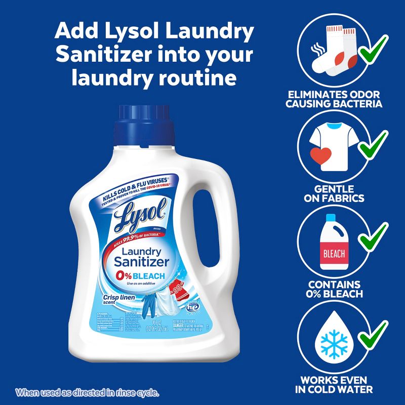 Lysol Crisp Linen Scented Laundry Sanitizer, 5 of 16