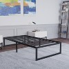 Emma and Oliver 14" Metal Platform Bed with Steel Slat Support and 12.5" of Underbed Storage - No Box Spring or Foundation Required - 2 of 4