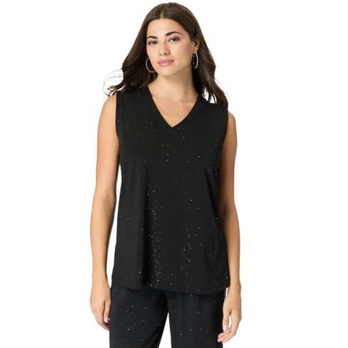 Roaman's Women's Plus Size Ultrasmooth Fabric V-Neck Tank - image 1 of 4