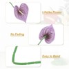 Unique Bargains Artificial Anthurium Lily Flowers for Home Decor 10 Pcs - 3 of 4