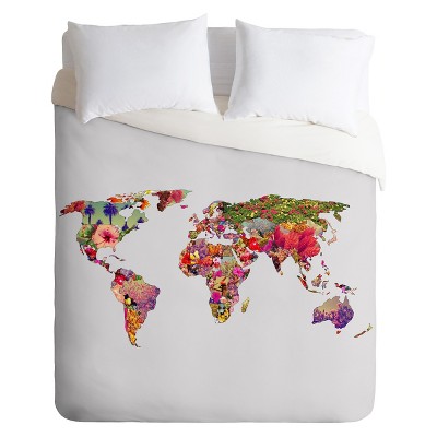 Its Your World Lightweight Duvet Cover Queen Light Gray - Deny Designs