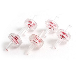 Unique Bargains Plastic Check Valves for Fish Tank Aquarium Air Pump Clear Red 5 Pcs - 1 of 3