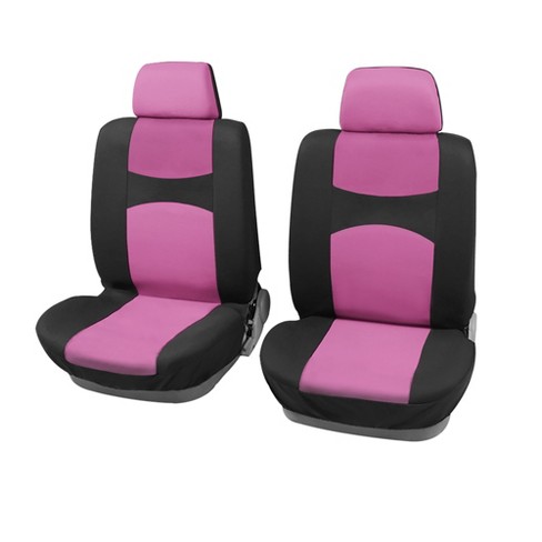 Unique Bargains Universal Front Car Seat Cover Kit Pink 4 Pcs