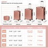 BEAFUP Luggage Sets ABS+PC Hardshell Luggage Hardside Lightweight Durable Suitcase Spinner Wheels Suitcase with TSA Lock (12/20/24/28) - 3 of 4