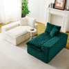 120" Color-Block Turtle Velvet Sofa with Ergonomic Backrests, High-Density Sponge Cushions, and 400lbs Weight Capacity - 3 of 4