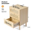 Karl Home 3-Drawer Natural MDF (Medium-Density Fiberboard) 18.9in. W Nightstands - 4 of 4