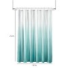 LunaLulinlk Ombre Printed Seersucker Shower Curtain Aqua 72x72" - 3 of 4