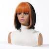 Jessie's Wig 10 Inch Short Bob Bang Wig Synthetic Wig Orange Color 1 Pc/Pack - 2 of 4