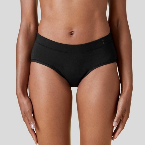 Thinx For All Women's Moderate Absorbency Brief Period Underwear - Black S  : Target