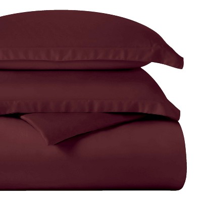 Premium Cotton 400 Thread Count Solid Duvet Cover Set by Blue Nile Mills