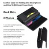 LUXMO Large Horizontal Universal Dual Phone Slot Nylon Pouch w/ Credit Card Slot - Black - 3 of 4