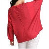 Women's Henley Waffle Knit Tunic Top - umgee 1X - 2 of 3