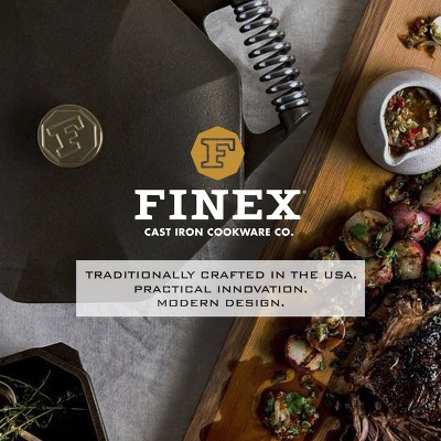 FINEX 12" Bronze Cast Iron Skillet with Stainless Steel Handle