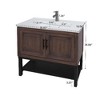 Lyngins Bathroom Vanity with Sink & Aluminum Gunmetal Faucet, Freestanding Bathroom Cabinet with Storage Doors & Open Iron Shelf for Outdoor-Ready - 3 of 4