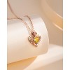 Molenia Heart Birthstone Necklace for Women 925 Sterling Silver Rose Gold Necklace Pendant Jewelry Christmas Anniversary Birthday Gifts for Her - 4 of 4