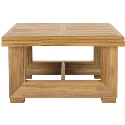 Contemporary Brazilian Teak 24" Square Outdoor End Table