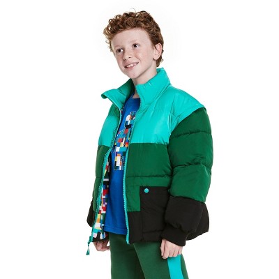 TargetKids' Color Block Puffer Jacket - LEGO® Collection x Target Teal/Green/Black