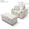 NicBex Couches for Living Room Oversized Single Sofa Couch Deep Seat Accent Chair Upholstered Armchair with Removable Footrest for Bedroom - 3 of 4