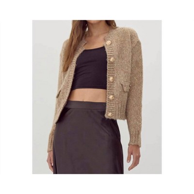 Women's Preppy Knit Crop Cardigan - Jodifl