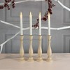 LumaBase Battery-Operated Taper Candles, White - Set of 4 - 2 of 4