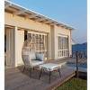 Coolbibila Modern Outdoor Patio Garden PE Wicker Egg Chair,Patio Chaise Lounge Chair with Footstool and Cushions,Indoor Bedroom Basket Chair - 3 of 4