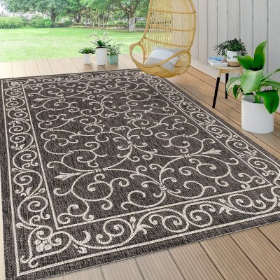 JONATHAN Y Charleston Vintage Filigree Textured Weave Indoor/Outdoor Area Rug