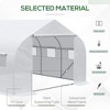 NicBex 12'x10'x7' Walk-in Tunnel Greenhouse with Roll-up Windows and Zippered Door, PE Cover for Growing Flowers, Herbs, Vegetables, Saplings, Beige - 4 of 4