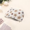 Unique Bargains Durable Print Makeup Bag Beige Coffee Color 1 Pc - 3 of 4