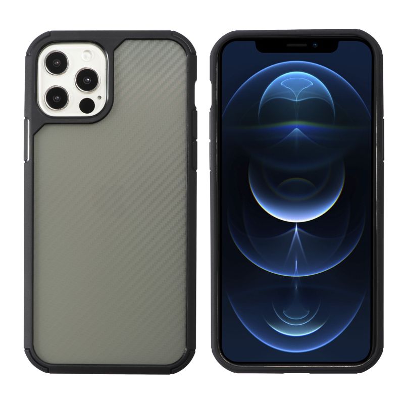 Insten Matte Translucent Case For iPhone 12 Pro Max / 12 Pro / 12 Mini / 12, Carbon Fiber Pattern, Black, 5 of 10
