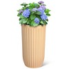 31 Inch Tall Planters, Outdoor Self Watering Pots with Water Level Monitor, Marble Finish Large Planters for Indoor Outdoor Plants, Living Room, Patio - 2 of 4