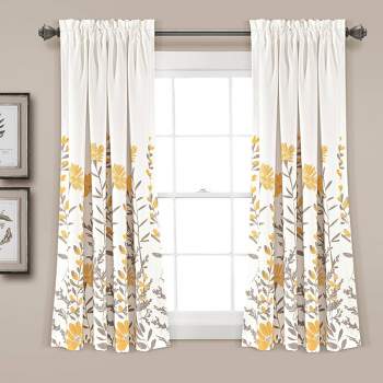 Set of 2 Aprile Light Filtering Window Curtain Panels - Lush Décor