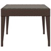 vidaXL Side Table, Brown, 19.7"x19.7"x15", Poly Rattan and Tempered Glass - 3 of 4