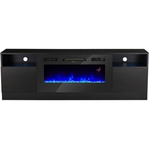 AMERLIFE TV Stand with Fireplace, LED Light Entertainment Center - 1 of 2