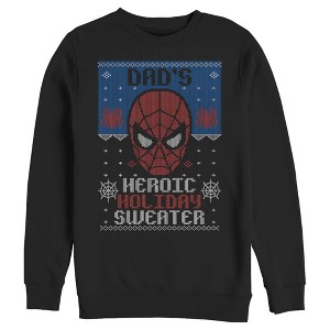 Men's Marvel Spider-Man Dad's Heroic Holiday Sweatshirt - 1 of 3