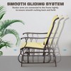 Outdoor Glider Chair, Gliders for Outside Patio with Steel Frame and Mesh Fabric for Backyard, Garden, and Porch - 4 of 4