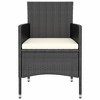vidaXL 3 Piece Patio Dining Set Poly Rattan Black - 4 of 4