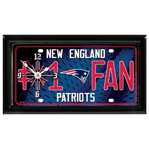 NFL Wall/Desk Analog Clock, #1 Fan with Team Logo - New England Patriots - 1 of 2