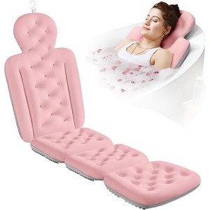 Full Body Bath Pillow for Bathtub, Thick Tub Cushion with Laundry Bag for Head, Neck, Shoulder and Back Support - 1 of 4