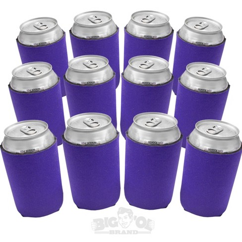 Blank Neoprene Beer Bottle Coolie (4 Pack, Purple)